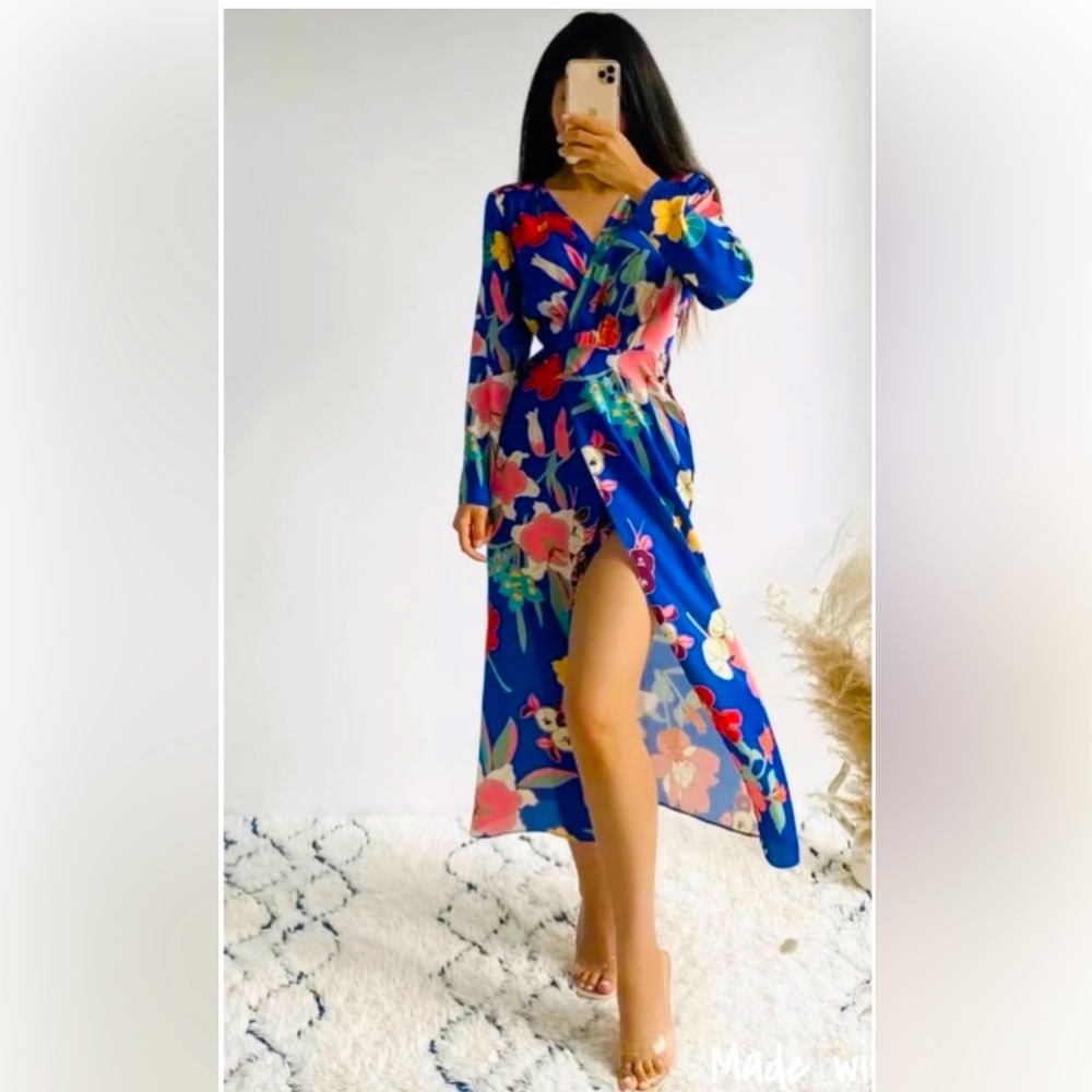 Beautiful Zara 💙 Blue Zara Wrap Dress!!!